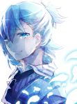  1boy blue_eyes blue_hair crying mikaze_ai pixiv_id_3389939 profile short_hair smile solo tagme tears uta_no_prince-sama white_background 