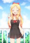  blonde_hair bluah closed_eyes dress eromanga_sensei happy long_hair yamada_elf 