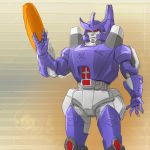 1boy arm_cannon galvatron iesupa logo robot solo transformers weapon 