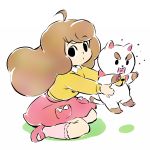  1girl angry bee_(bee_and_puppycat) bee_and_puppycat bell black_eyes brown_hair cat iesupa jingle_bell puppycat 