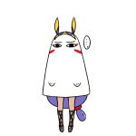  ... 1girl animal_ears chan_co cosplay dark_skin facing_viewer fate/grand_order fate_(series) full_body hairband jewelry long_hair low-tied_long_hair medjed medjed_(cosplay) nitocris_(fate/grand_order) purple_hair rabbit_ears sandals simple_background solo standing very_long_hair white_background 