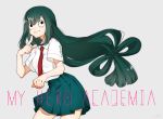  1girl :&gt; asui_tsuyu black_eyes black_hair boku_no_hero_academia long_hair necktie school_uniform skirt 