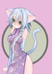  1girl animal_ears cat_ears china_dress chinese_clothes dress gloves lowres saibashi solo 