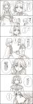  2girls akke apron braid capelet closed_eyes comic dress effie_(fire_emblem) fire_emblem fire_emblem_echoes:_mou_hitori_no_eiyuuou from_side habit hands_clasped highres jewelry long_hair long_sleeves multiple_girls open_mouth ring short_hair silk_(fire_emblem) translation_request twin_braids 