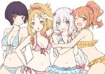  4girls absurdres bikini breasts eromanga_sensei highres izumi_sagiri jinno_megumi multiple_girls senju_muramasa sketch small_breasts swimsuit yamada_elf yoshida_iyo 