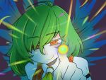  1girl aiming_at_viewer artist_request energy green_hair highres kazami_yuuka looking_at_viewer master_spark materializing pov short_hair solo touhou upper_body 