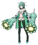  1girl aqua_eyes armpit_peek bangs bare_shoulders black_boots black_gloves black_legwear boots breasts celesteela choker cleavage closed_mouth collarbone dh_(14537547) earrings elbow_gloves full_body gloves glowing green_hair hair_ornament highres hime_cut jewelry long_hair looking_at_viewer machinery midriff navel panties personification pokemon see-through shiny shiny_clothes shiny_hair shiny_skin small_breasts smile solo standing straight_hair thigh-highs thigh_boots transparent_background underwear very_long_hair white_panties 