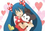  absurdres animal_ears artist_request blue_hair crossover disney dress extra_eyes graphite_(medium) hatsune_miku heart highres hug image_sample long_hair mickey_mouse mouse_ears mouse_tail multicolored multicolored_clothes multicolored_dress open_mouth puffy_short_sleeves puffy_sleeves short_sleeves smile stuffed_animal stuffed_toy tail traditional_media twintails very_long_hair vocaloid wallpaper 