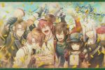  abraham_van_helsing ars&egrave;ne_lupin brown_hair cardia_(code:_realize) code:_realize green_eyes impey_barbicane miko_(artist) saint-germain victor_frankenstein_(code:_realize) yellow_eyes 