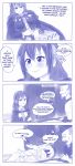  /\/\/\ 1boy 1girl 4koma :d ^_^ absurdres blush bow braid breasts cape cart closed_eyes closed_mouth collared_shirt comic english eyebrows_visible_through_hair facial_hair fainting flying_sweatdrops goatee hair_between_eyes hair_bow hand_on_own_stomach highres kono_subarashii_sekai_ni_shukufuku_wo! large_breasts long_hair long_sleeves looking_at_another low_twintails monochrome motion_lines mustache necktie open_mouth profile puffy_long_sleeves puffy_sleeves shaded_face shirt sketch smile speech_bubble sweat tears twintails viperxtr wavy_mouth wing_collar yunyun_(konosuba) 