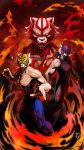  3boys abs absurdres black_hair blue_eyes fingerless_gloves gloves highres long_hair mask multiple_boys muscle red_eyes tete_(amakuchichiyoko) tiger_mask tiger_mask_(series) tiger_mask_w tiger_the_dark tiger_the_great_the_third 