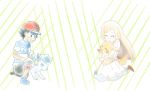  1boy 1girl alolan_vulpix hug lillie_(pokemon) petting pikachu pokemon pokemon_(anime) pokemon_(game) pokemon_sm pokemon_sm_(anime) satoshi_(pokemon) 