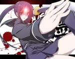  foreshortening ga-rei ga-rei_zero isayama_yomi katana long_hair ponytail purple_eyes school_uniform skirt sword violet_eyes weapon 