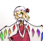  bow_(pixiv) flandre_scarlet hair_over_one_eye hat red_eyes touhou wings 