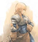  agrias_oaks armor blonde_hair final_fantasy final_fantasy_tactics mita_soumu solo sword weapon 