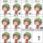  abekawa animal_ears brown_hair cat_ears cat_tail chart chen chibi expressions hat heart heart_tail intertwined_tails multiple_tails ribbon ribbons short_hair tail tears touhou translated 