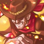  brown_hair cowboy cowboy_hat facial_hair flint hat lowres male mother_(game) mother_3 scarf sparkle western 