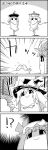  ! !? 4koma bow clenched_hand comic commentary_request crescent crescent_hair_ornament crossed_arms fusion_dance greyscale hair_bow hair_ornament hat hat_bow highres kirisame_marisa long_hair lunasa_prismriver merlin_prismriver mob_cap monochrome no_humans patchouli_knowledge shaded_face short_hair shoujo_kitou-chuu smile tani_takeshi touhou translation_request witch_hat yukkuri_shiteitte_ne 