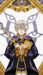  book cloak closed_eyes fire_emblem fire_emblem:_kakusei highres holding holding_book holding_sword holding_weapon long_sleeves male_my_unit_(fire_emblem:_kakusei) my_unit_(fire_emblem:_kakusei) sword weapon white_hair 