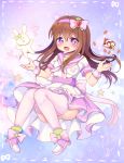  1girl alice_margatroid blush boots breasts brown_hair cookie_(touhou) curvy eyebrows_visible_through_hair food_themed_hair_ornament hair_ornament hairband high_heel_boots high_heels ichigo_(cookie) long_hair looking_at_viewer medium_breasts neckerchief open_mouth pink_legwear pink_neckerchief plump po_(seiga67696379) purple_boots smile solo star star-shaped_pupils strawberry_hair_ornament stuffed_animal stuffed_bunny stuffed_toy symbol-shaped_pupils thigh-highs touhou violet_eyes 