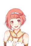  1girl bare_shoulders blush breasts cleavage hairband looking_at_viewer medium_breasts nina_dragnot open_mouth pink_eyes pink_hair quiss shingeki_no_bahamut shingeki_no_bahamut:_genesis shingeki_no_bahamut:_virgin_soul short_hair smile solo upper_body 