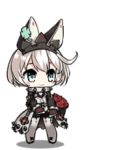  :&lt; animal_ears animated animated_gif blue_eyes elphelt_valentine explosion girls_frontline guilty_gear guilty_gear_xrd lowres short_hair solo thinking white_hair 