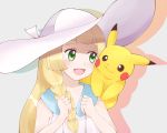  1girl blonde_hair green_eyes highres lillie_(pokemon) pikachu pokemon pokemon_(anime) pokemon_(creature) pokemon_(game) pokemon_sm pokemon_sm_(anime) 