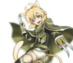  1girl :d animal_ears antenna_hair argo_the_rat black_gloves blonde_hair cat_ears cat_tail facial_mark fingerless_gloves gloves green_eyes looking_at_viewer open_mouth short_hair short_shorts shorts smile solo sword_art_online tail thigh-highs transparent_background white_shorts 
