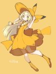  1girl blonde_hair cosplay green_eyes highres lillie_(pokemon) pikachu pikachu_(cosplay) pokemon pokemon_(game) pokemon_sm yellowking_hiro 