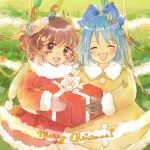  blue_daisy christmas cirno gift hina_(pixiv) inaba_tewi multiple_girls touhou winter_clothes 
