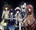  blue_eyes blue_hair brown_hair cross crown dhiea dhiea_seville eyepatch fantasy green_eyes hat mo_seville original pause red_hair redhead silver_hair staff thighhighs witch_hat yellow_eyes 