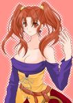  breasts cleavage dragon_quest dragon_quest_viii dress jessica_albert megumi_ryouko strapless_dress twintails 