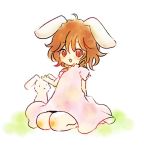  bad_id brown_hair bunny bunny_ears ica inaba_tewi rabbit rabbit_ears red_eyes short_hair touhou 