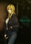  blonde_hair green_eyes gun handgun parasite_eve pistol toshi weapon 