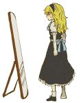  alice_margatroid alice_margatroid_(cosplay) blonde_hair braid charin cosplay kirisame_marisa mirror solo touhou 