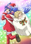  capelet christmas gloves green_eyes headband klan_klein macross macross_frontier santa_costume thigh-highs thighhighs ueyama_michirou 