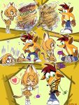  alto_(ezstrongs) animal_ears commentary crash_bandicoot crash_bandicoot_(character) crossover gloves highres kemono_friends serval_(kemono_friends) serval_ears serval_print serval_tail spinning tail yo-yo 