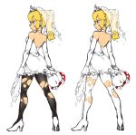  1girl ass blonde_hair blue_eyes bridal_veil dress gloves highres super_mario_bros. pantyhose princess_peach solo super_mario_bros. super_mario_odyssey taikodon tiara torn_clothes torn_pantyhose veil wedding_dress white_dress white_gloves 