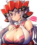  1girl amania_orz blush breasts cleavage dated large_breasts looking_at_viewer senki_zesshou_symphogear solo tagme violet_eyes yukine_chris 