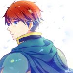  1boy armor blue_eyes cape eliwood_(fire_emblem) fire_emblem fire_emblem:_rekka_no_ken kazame looking_at_viewer male_focus redhead short_hair solo weapon 