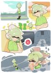  1girl aori_(splatoon) domino_mask grey_hair mask short_hair solo splatoon standing tentacle_hair wong_ying_chee 