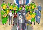  ao arad_molders beard black_hair blue_eyes blue_hair brown_hair chuck_mustang cockpit facial_hair hayate_immelmann macross macross_delta mechanic messer_ihlefeld mirage_farina_jenius redhead vf-31 vf-31j 