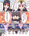  6+girls :d animal_ears antlers black_hair blonde_hair blue_eyes blue_hair bucket_hat chibi closed_eyes comic crossed_arms emperor_penguin_(kemono_friends) eyebrows_visible_through_hair fur_collar gentoo_penguin_(kemono_friends) hair_between_eyes hair_over_one_eye hat headphones hood hoodie humboldt_penguin_(kemono_friends) jacket kaban_(kemono_friends) kemomix kemono_friends leotard long_hair long_sleeves looking_at_another moose_(kemono_friends) moose_ears multicolored_hair multiple_girls music musical_note open_clothes open_jacket open_mouth penguins_performance_project_(kemono_friends) pink_hair quaver red_eyes redhead rockhopper_penguin_(kemono_friends) royal_penguin_(kemono_friends) short_hair singing skirt smile stage standing sweat sweater sweating_profusely translation_request triangle_mouth tsurime two-tone_hair white_hair 