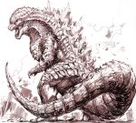  godzilla godzilla_(series) kaijuu monster sketch 