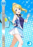  ayase_eli blonde_hair blue_eyes blush long_hair love_live!_school_idol_festival love_live!_school_idol_project smile sports 