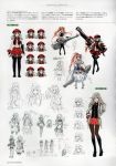 1girl absurdres alisa_ilinichina_amiella bag blue_eyes boots breasts concept_art eyepatch fingerless_gloves fishnet_pantyhose fishnets full_body garter_straps gloves god_eater god_eater_2:_rage_burst hair_ornament hat highres holding holding_weapon huge_weapon knee_boots lineart long_hair medium_breasts midriff navel necktie official_art pantyhose pleated_skirt scan simple_background skirt sleeveless standing suspenders thigh-highs thigh_boots twintails weapon white_hair zettai_ryouiki 