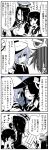  /\/\/\ 4girls 4koma blush comic covering_face covering_mouth eyepatch gloves greyscale hair_intakes hat headgear highres kaga3chi kantai_collection laughing machinery mechanical_halo monochrome multiple_girls necktie non-human_admiral_(kantai_collection) open_mouth partly_fingerless_gloves peaked_cap remodel_(kantai_collection) rigging short_hair sweat tatsuta_(kantai_collection) tenryuu_(kantai_collection) torpedo translation_request trembling turret 
