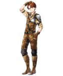  1boy boots brown_eyes brown_hair fingerless_gloves fire_emblem fire_emblem_echoes:_mou_hitori_no_eiyuuou fire_emblem_heroes full_body gloves highres male_focus official_art solo tobin_(fire_emblem) transparent_background 