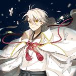  androgynous houhou_(black_lack) japanese_clothes katsugeki/touken_ranbu paper_doll saniwa_(katsugeki/touken_ranbu) tassel touken_ranbu white_hair yellow_eyes 