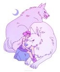  1girl animated markings mononoke_hime san studio_ghibli wolves 